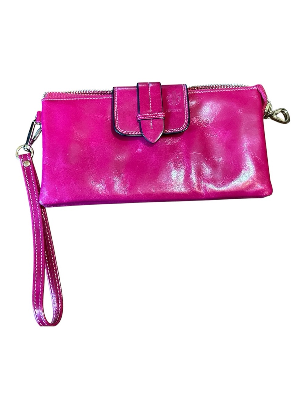Pink Leather Wristlet Wallet